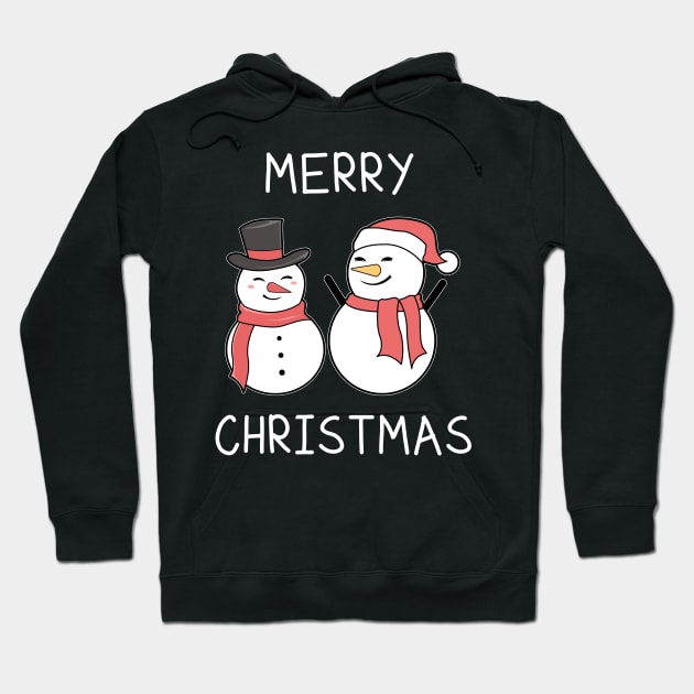 Merry Christmas Snowman Hoodie by Imutobi